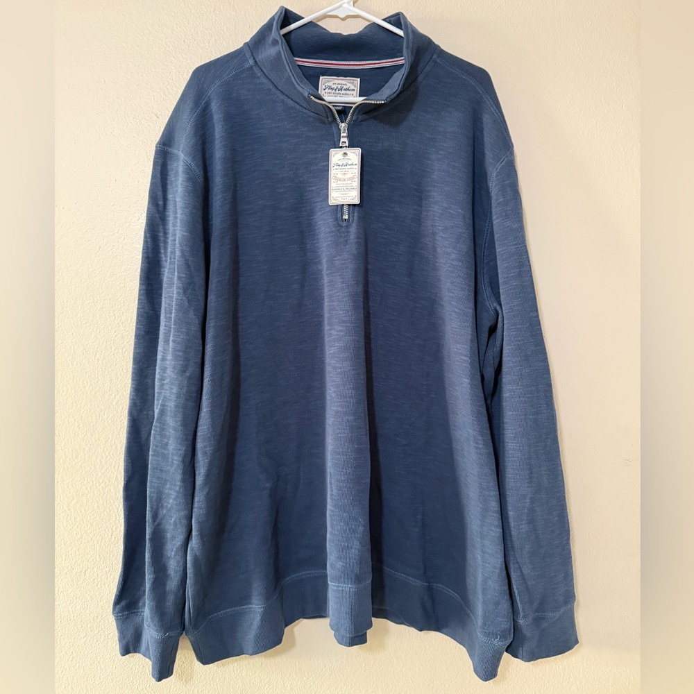 Men's Classic Blue Zip-Up Sweater